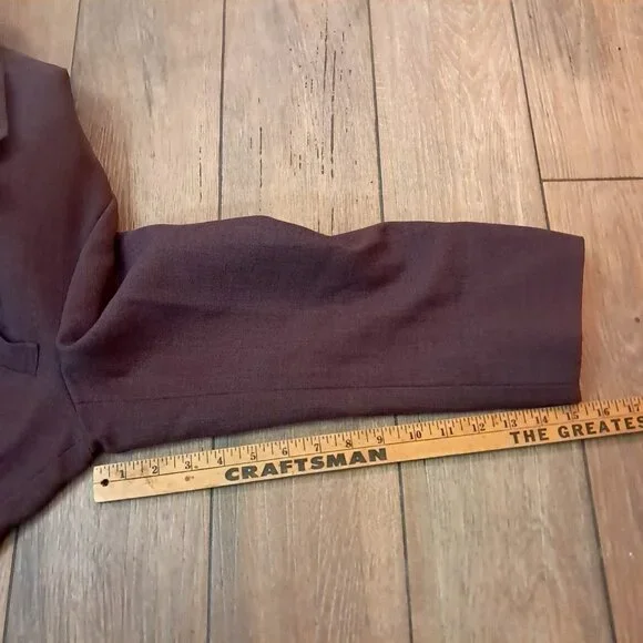 Stafford Men's 46S Burgundy red Gold Blazer Jacket Sport Coat 46 SHORT Christmas